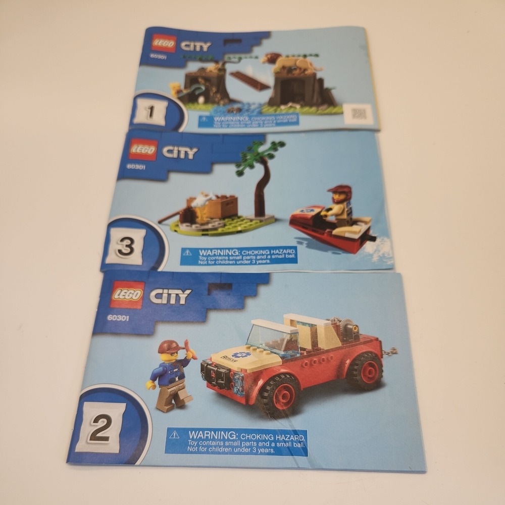 Lot Of 3 LEGO City 60301 Build Instructions Booklet Manual Only Book 1, 2, 3